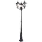 76552 Burford 3 Light Floor Lamp Outdoor Matt Black