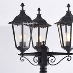 76552 Burford 3 Light Floor Lamp Outdoor Matt Black