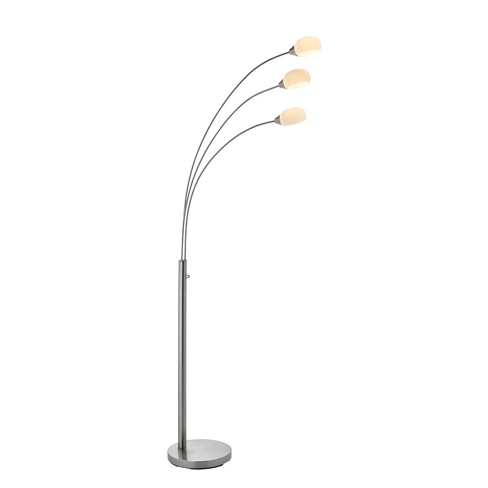 76567 Jaspa 3 Light Floor Lamp LED Satin Nickel Plate