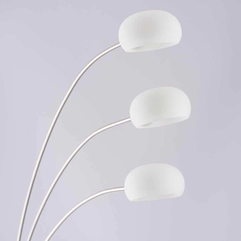 76567 Jaspa 3 Light Floor Lamp LED Satin Nickel Plate
