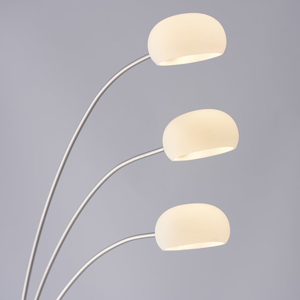 76567 Jaspa 3 Light Floor Lamp LED Satin Nickel Plate