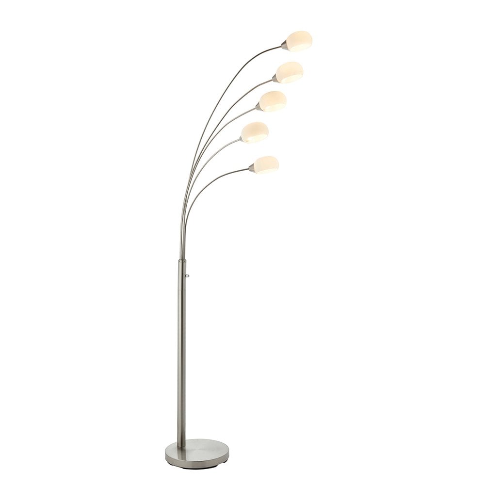 76568 Jaspa 5 Light Floor Lamp LED Satin Nickel Plate