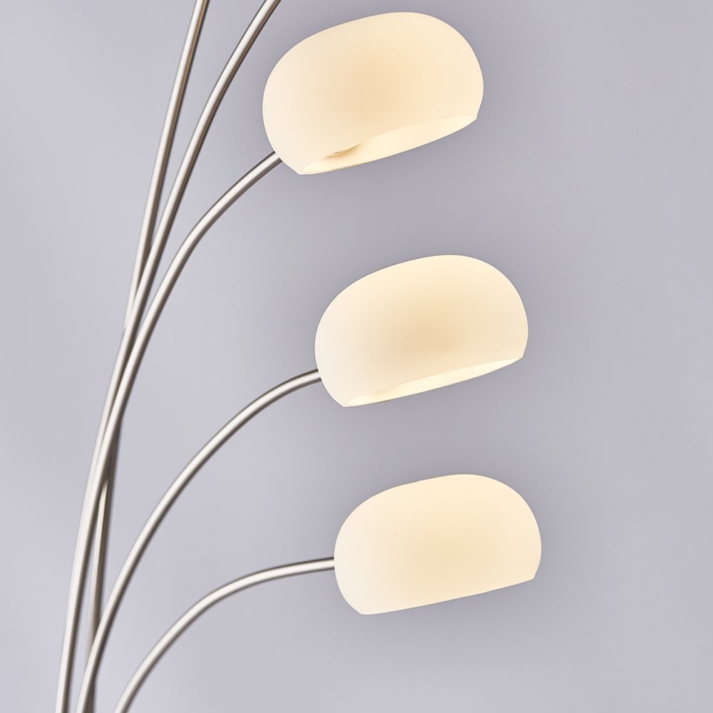 76568 Jaspa 5 Light Floor Lamp LED Satin Nickel Plate