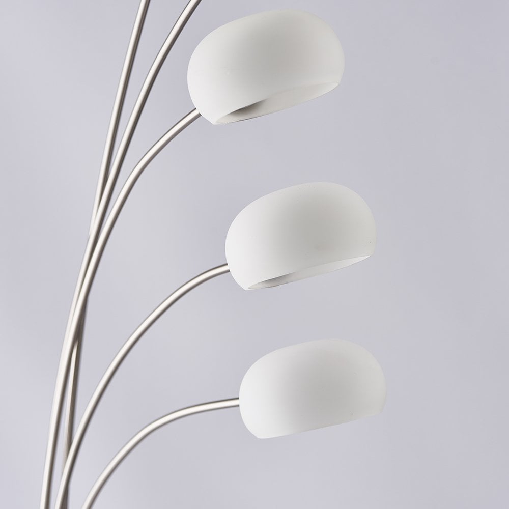 76568 Jaspa 5 Light Floor Lamp LED Satin Nickel Plate