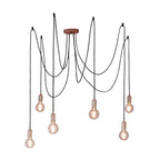 76580 Studio 6 Light Pendant Copper Plate