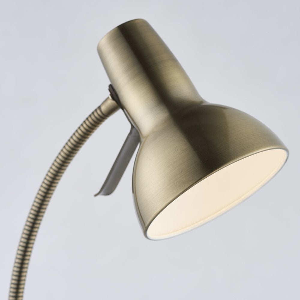 76605 Amalfi 1 Light Floor Lamp Antique Brass Plate