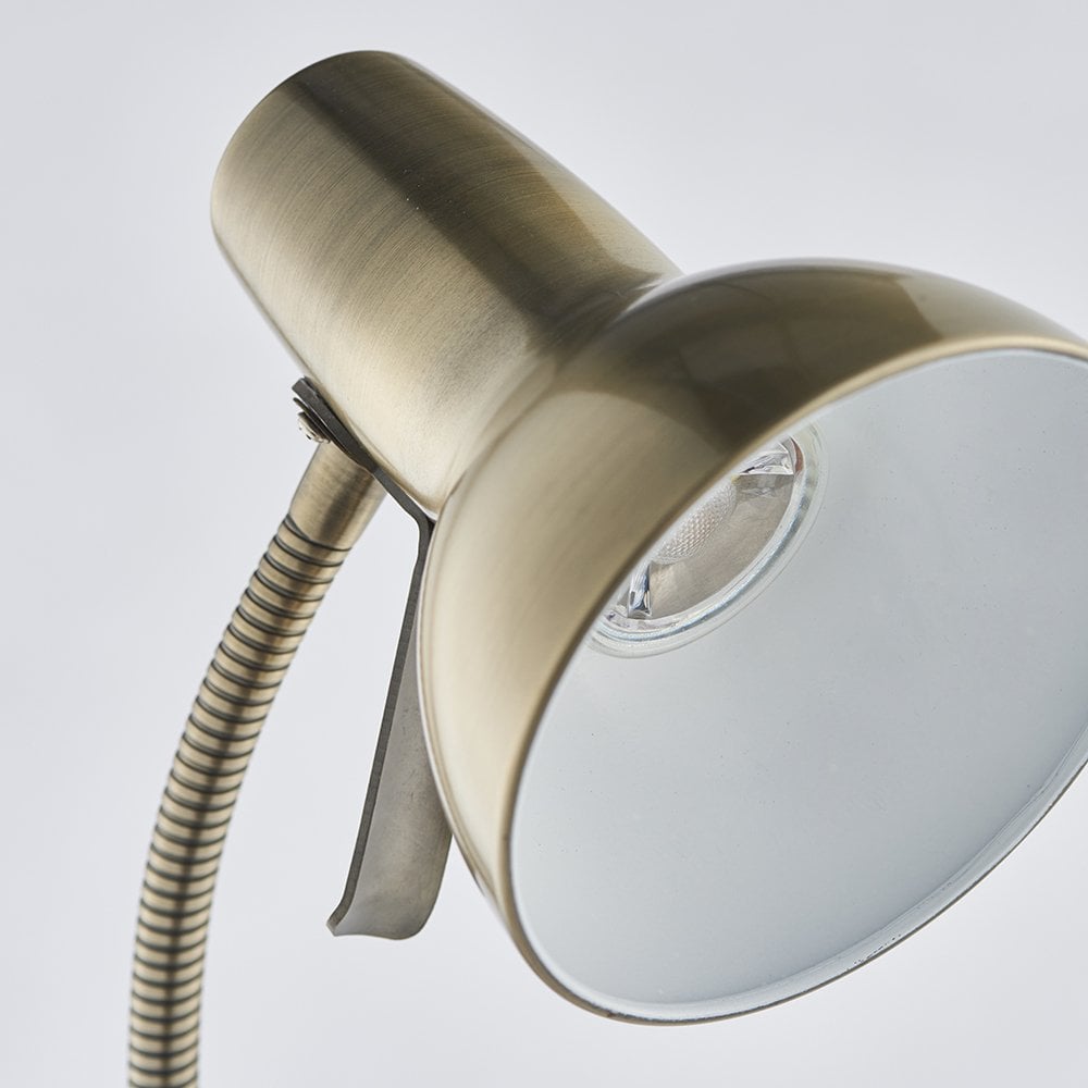 76605 Amalfi 1 Light Floor Lamp Antique Brass Plate