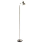 76606 Amalfi 1 Light Floor Lamp Satin Nickel Plate (S)