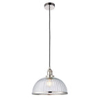 76713 Hansen 1 Light Pendant Bright Nickel
