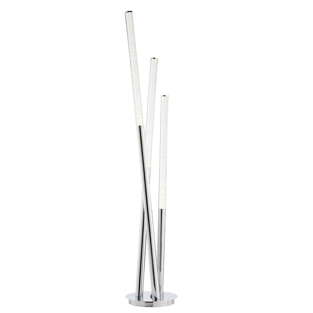 76731 Glacier 3 Light Floor Lamp LED Polished Stainless Steel