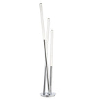 76731 Glacier 3 Light Floor Lamp LED Polished Stainless Steel