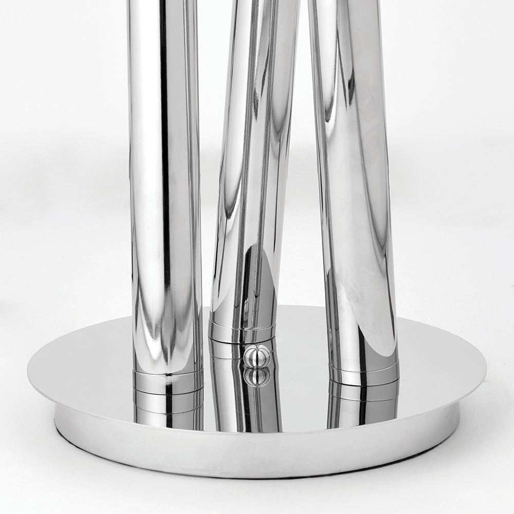 76731 Glacier 3 Light Floor Lamp LED Polished Stainless Steel