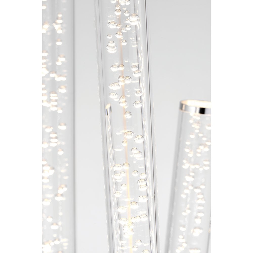 76731 Glacier 3 Light Floor Lamp LED Polished Stainless Steel