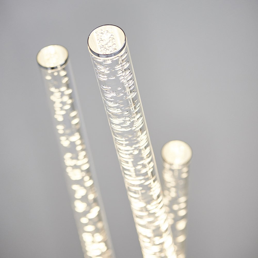 76731 Glacier 3 Light Floor Lamp LED Polished Stainless Steel