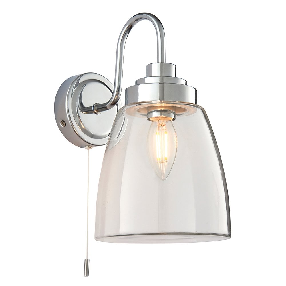77088 Ashbury 1 Light Wall Bathroom Light Clear Glass (S)