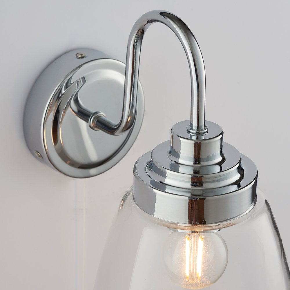 77088 Ashbury 1 Light Wall Bathroom Light Clear Glass (S)