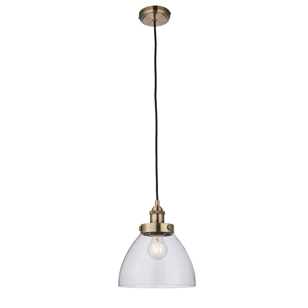 77272 Hansen 1 Light Pendant Clear Glass (S)