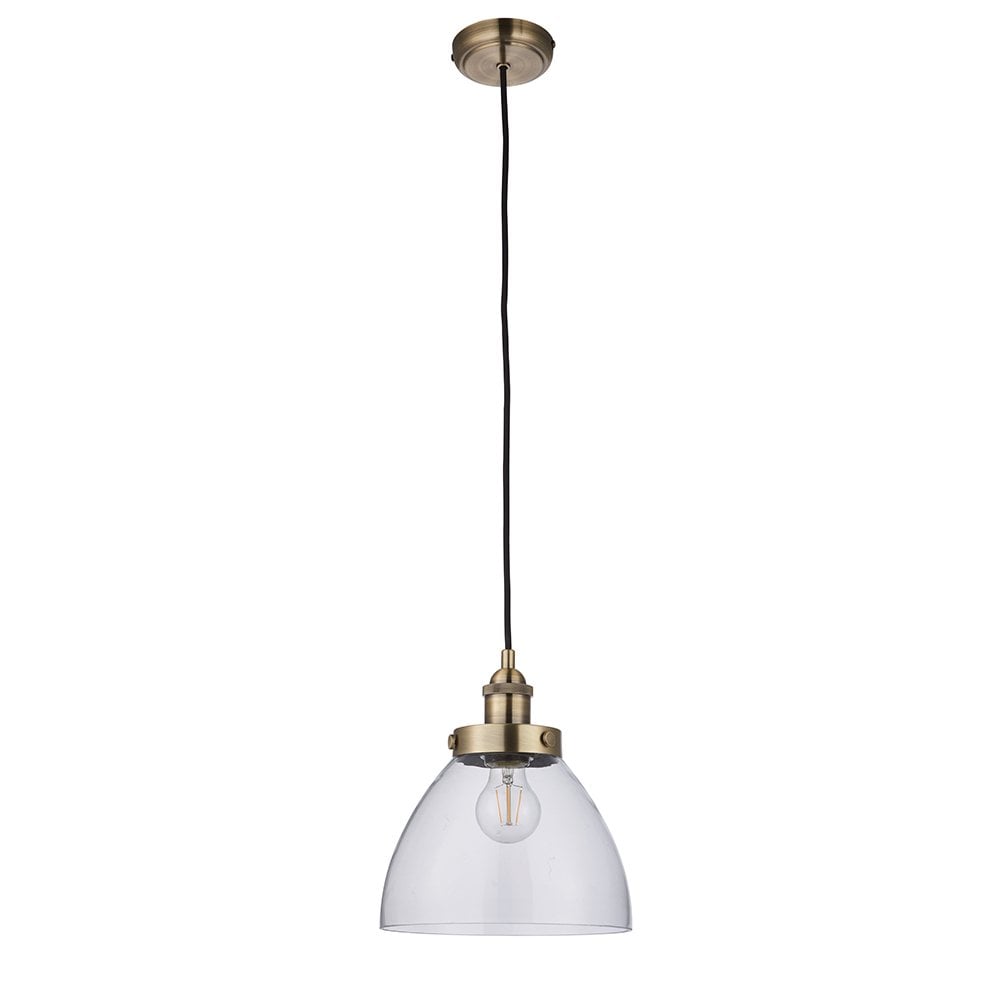 77272 Hansen 1 Light Pendant Clear Glass (S)
