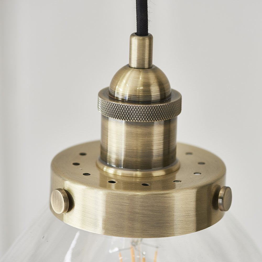 77272 Hansen 1 Light Pendant Clear Glass (S)