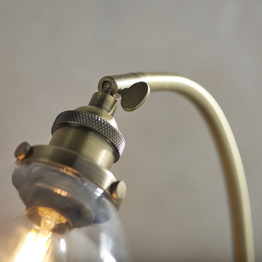 77859 Hansen 1 Light Table Lamp Antique Brass Plate
