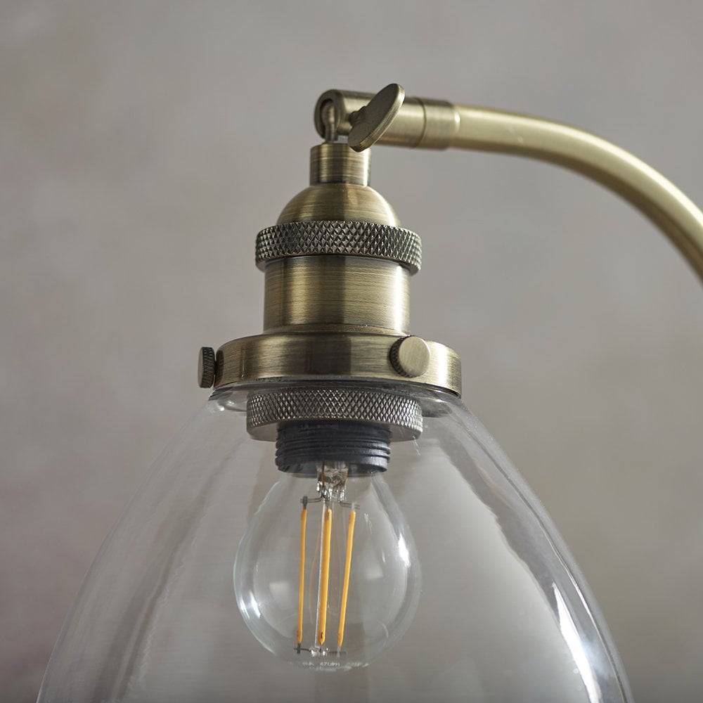77859 Hansen 1 Light Table Lamp Antique Brass Plate