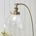 77860 Hansen 1 Light Floor Lamp Antique Brass Plate