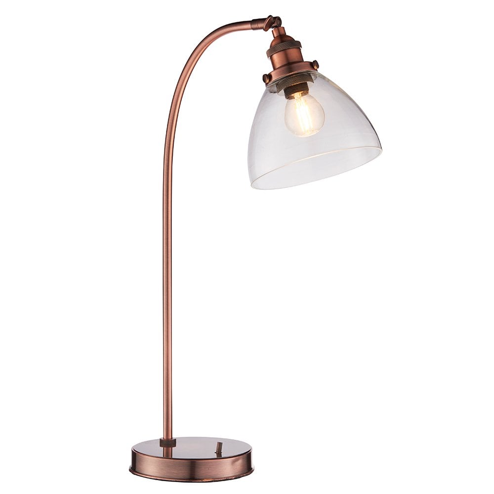 Hansen 1 Light Table  Lamp Aged Copper