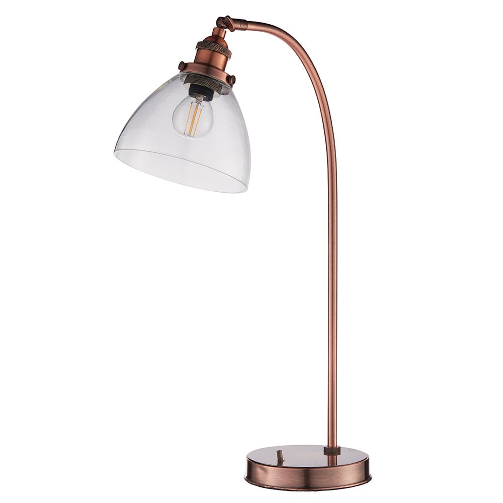 Hansen 1 Light Table  Lamp Aged Copper
