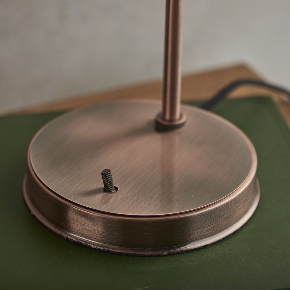 Hansen 1 Light Table  Lamp Aged Copper