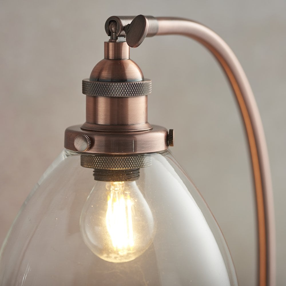 Hansen 1 Light Table  Lamp Aged Copper