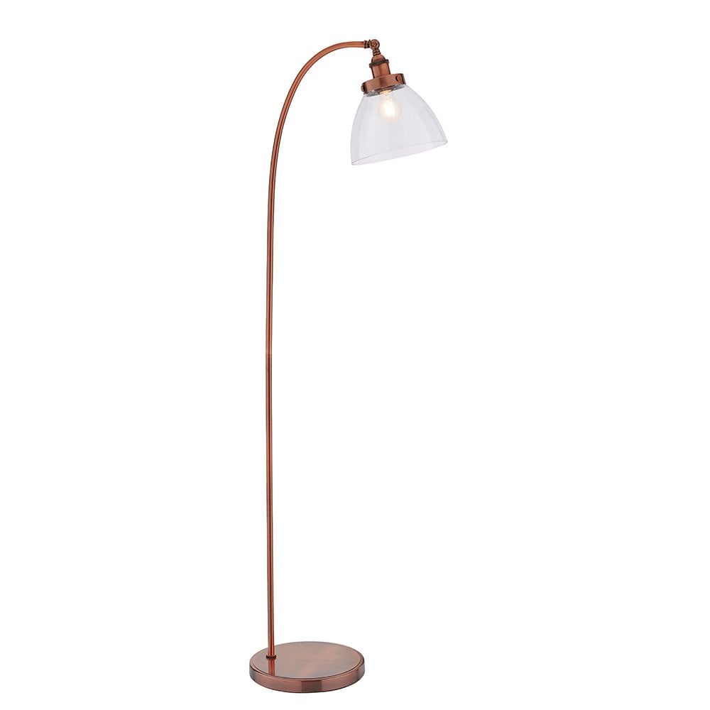 77862 Hansen 1 Light Floor Lamp Aged Copper