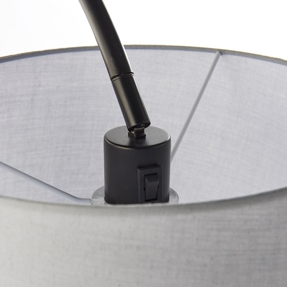 78163 Carlson 1 Light Floor Lamp Matt Black