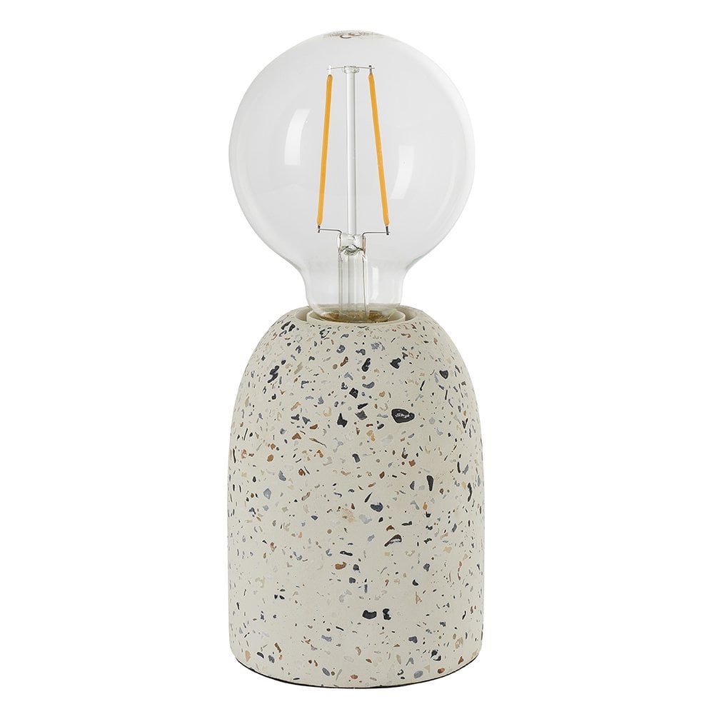 78181 Terrazzo 1 Light Table Lamp Base Only White Terrazzo