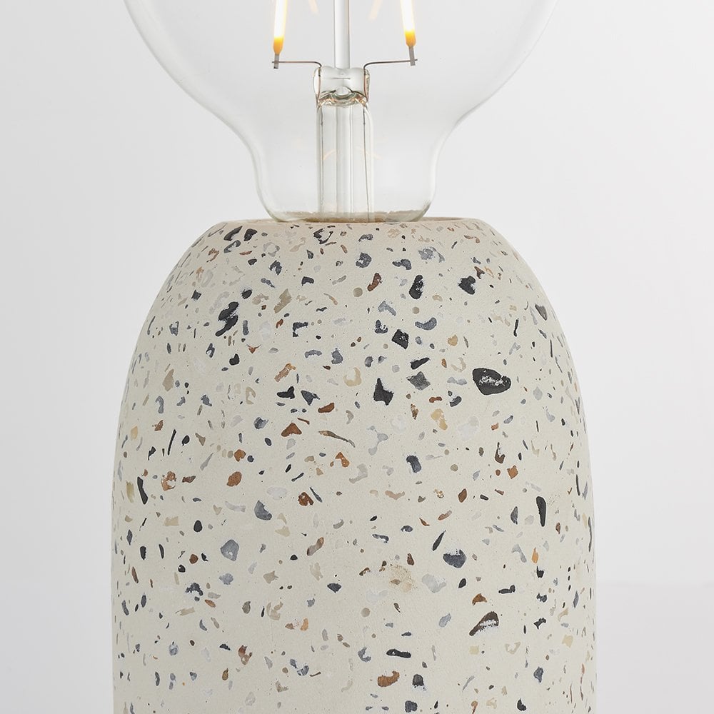 78181 Terrazzo 1 Light Table Lamp Base Only White Terrazzo