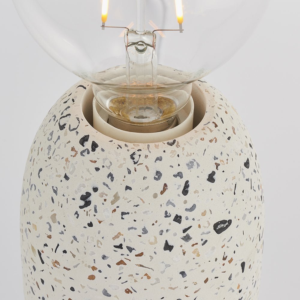 78181 Terrazzo 1 Light Table Lamp Base Only White Terrazzo