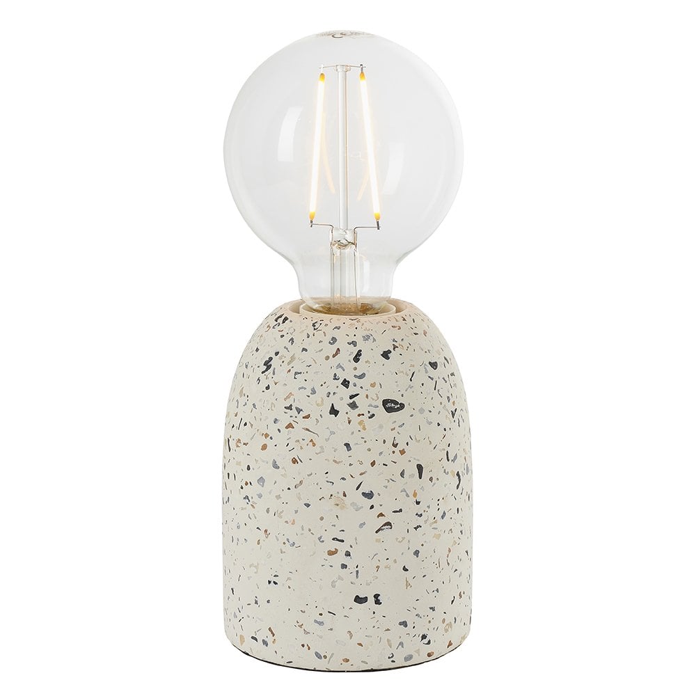 78181 Terrazzo 1 Light Table Lamp Base Only White Terrazzo