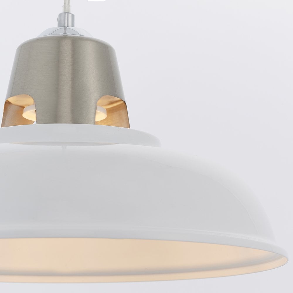 79491 Henley 1 Light Pendant Easyfit White (SD)
