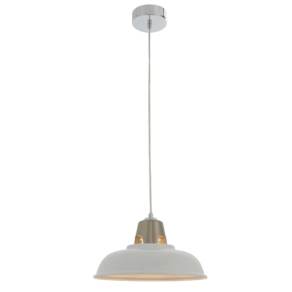 79491 Henley 1 Light Pendant Easyfit White (SD)