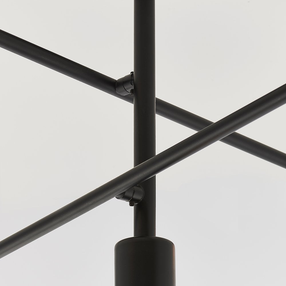 79502 Studio 5 Light Semi Flush Ceiling Light Matt Black
