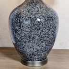 79842 Ilsa 1 Light Table Lamp Grey Black Painted Glass