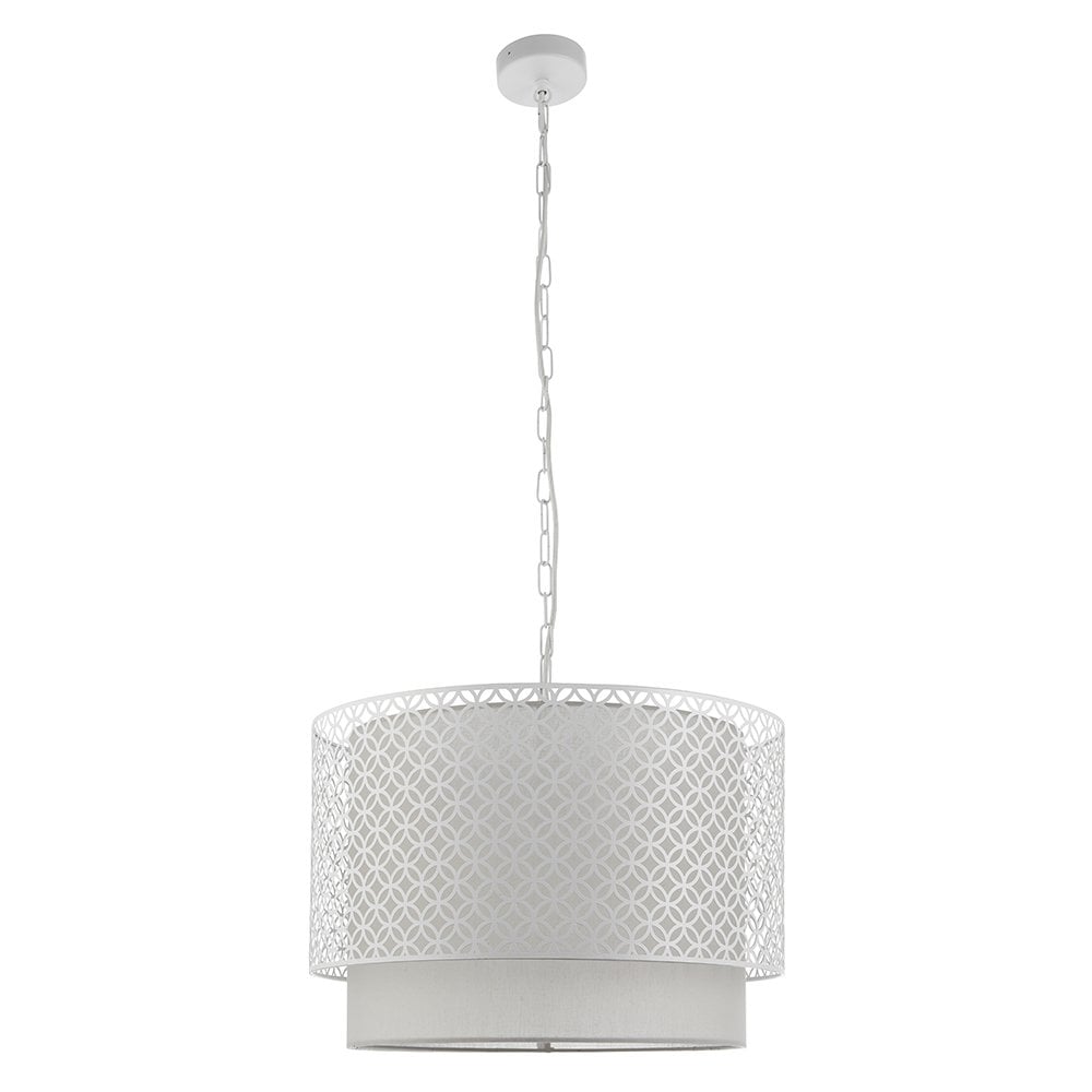 81031 Gilli 3 Light Pendant Chalk White (SD)