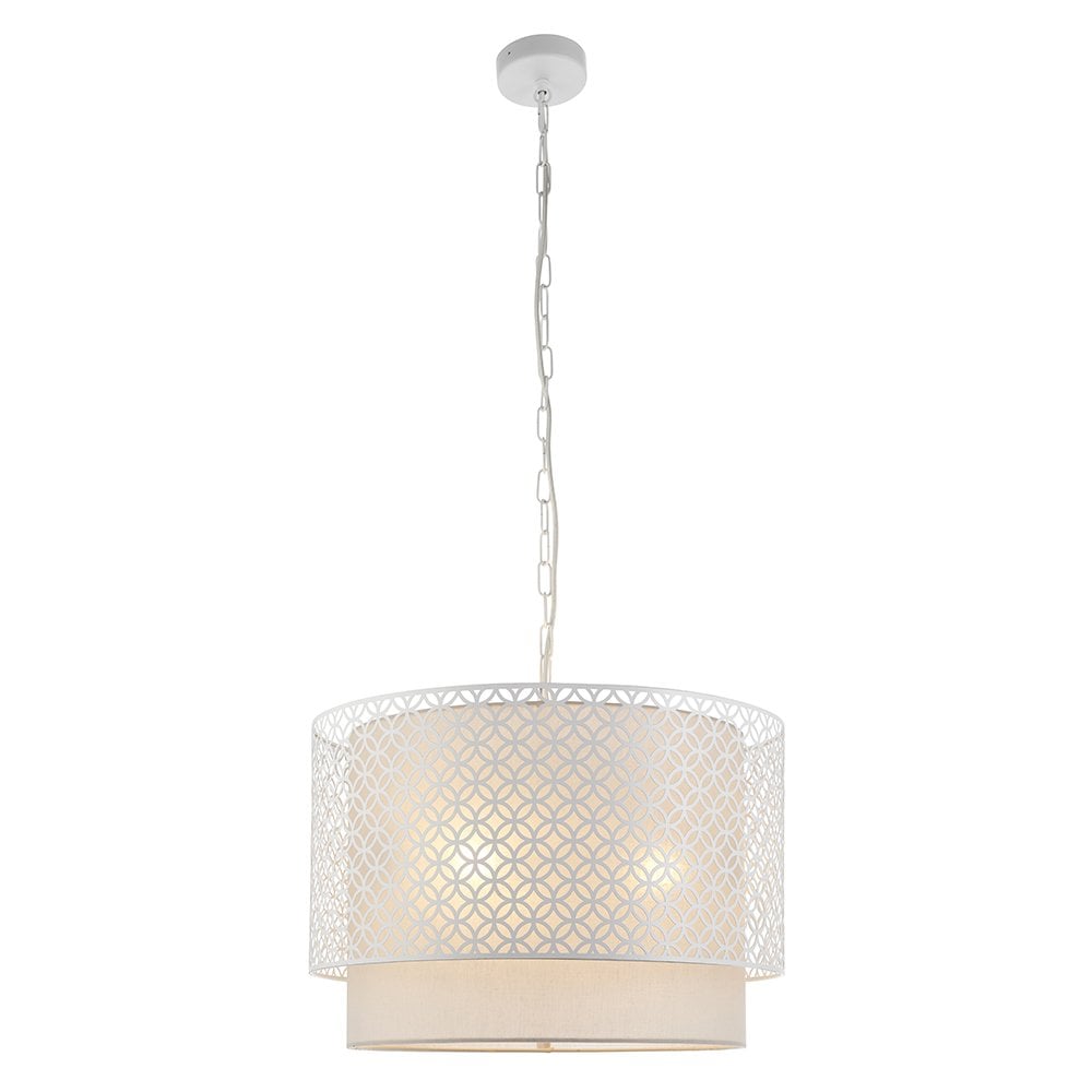 81031 Gilli 3 Light Pendant Chalk White (SD)