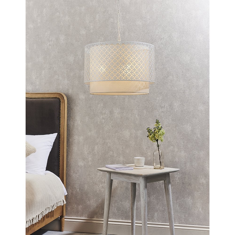 81031 Gilli 3 Light Pendant Chalk White (SD)