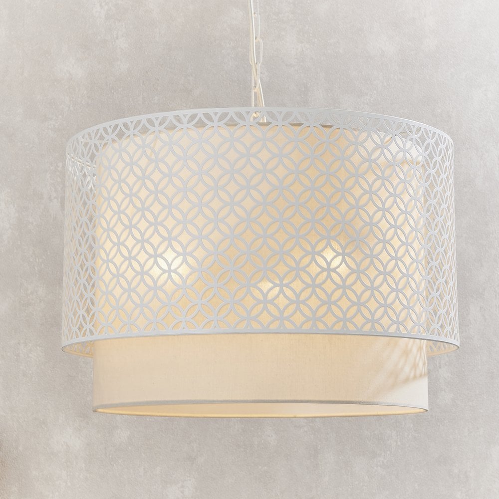 81031 Gilli 3 Light Pendant Chalk White (SD)