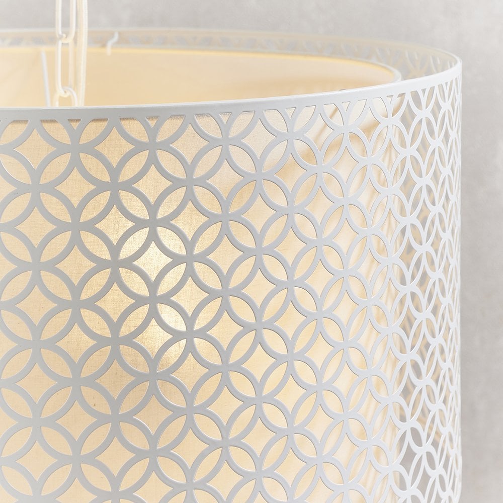 81031 Gilli 3 Light Pendant Chalk White (SD)
