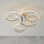 81886 Eterne 1 Light Semi Flush LED Ceiling Light Chrome Plate