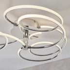 81886 Eterne 1 Light Semi Flush LED Ceiling Light Chrome Plate