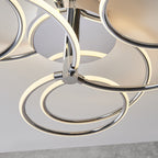 81886 Eterne 1 Light Semi Flush LED Ceiling Light Chrome Plate