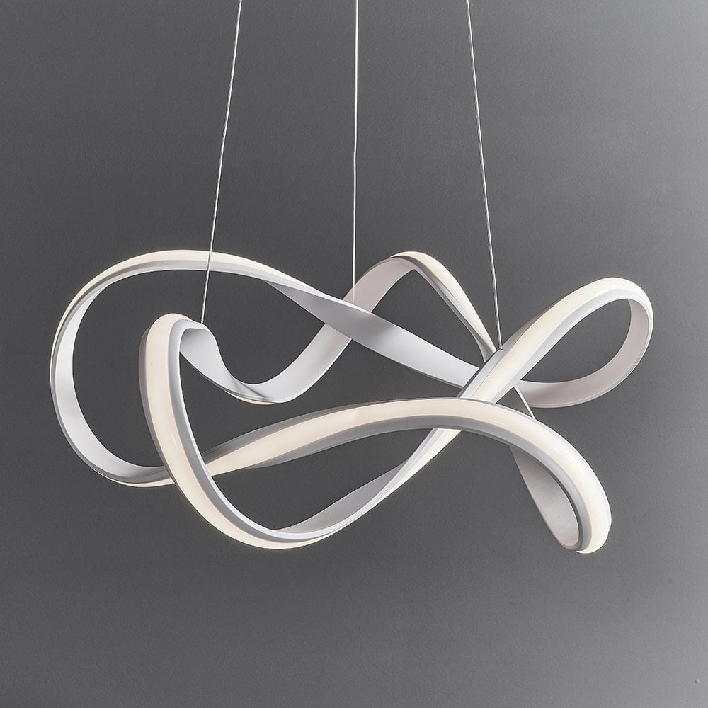 81893 Synergy 1 Light Pendant LED Light Textured White