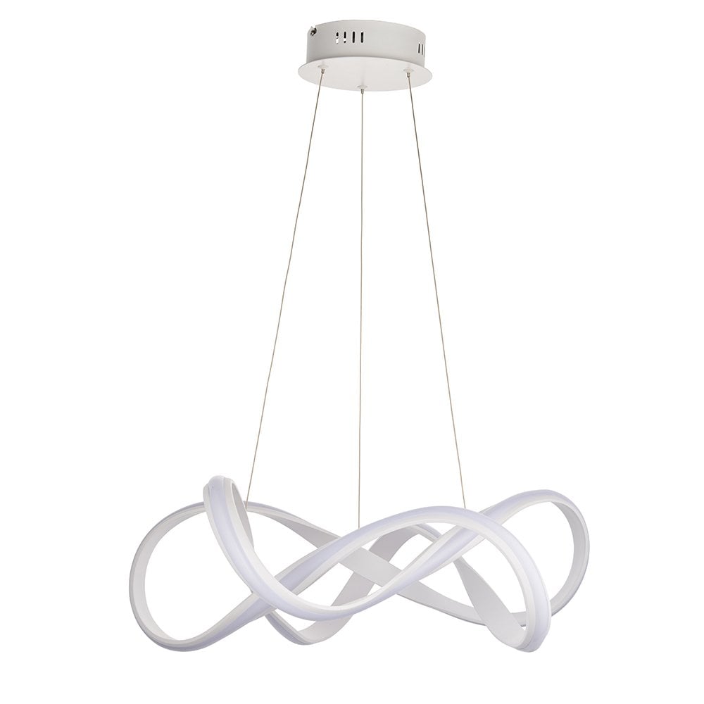 81893 Synergy 1 Light Pendant LED Light Textured White